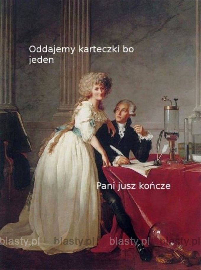 Oddajemy karteczki bo jeden