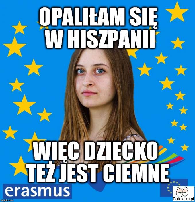 Opałiłam się w hiszpani więc dziecko też jest ciemne