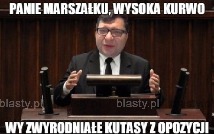 Panie marszałku wysoka kur.. wy zwyrodniałe