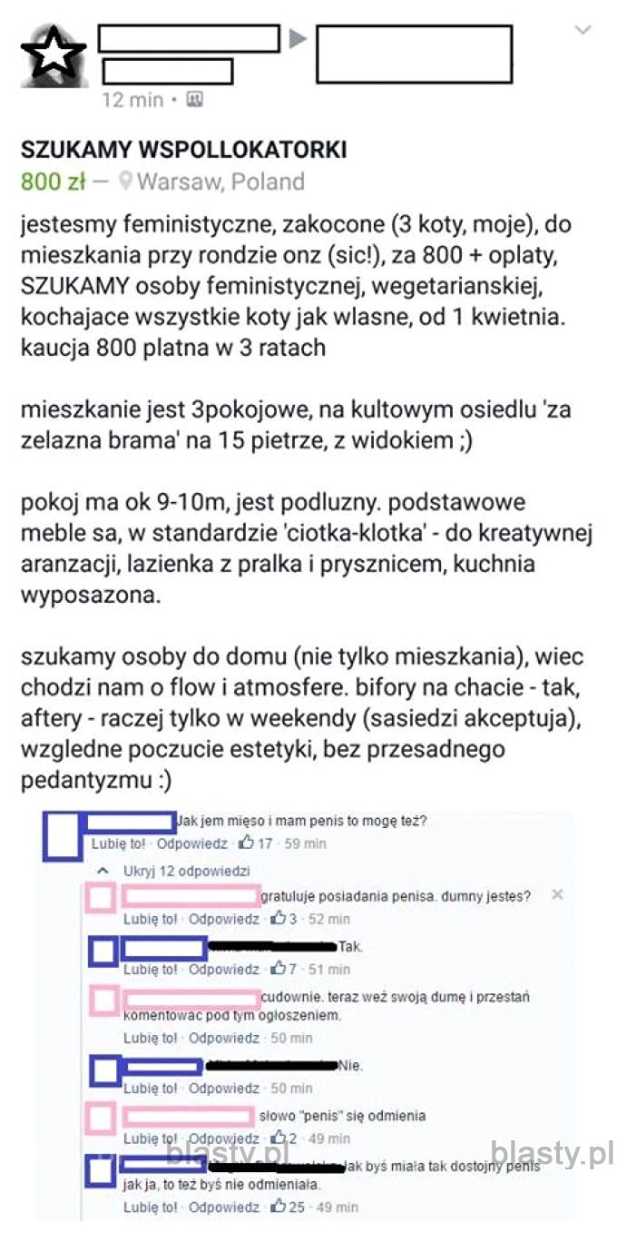 Szukamy współlokatorki