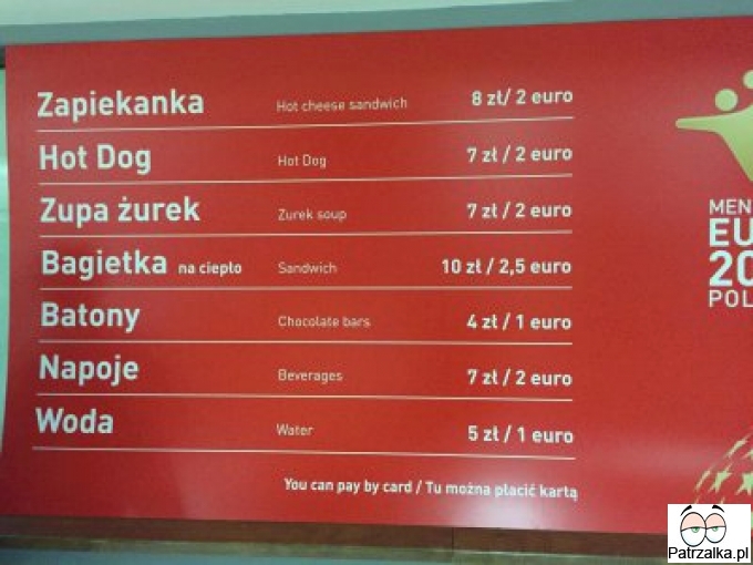 Takie ceny euro tylko w Polsce