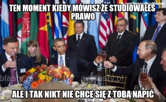 Ten moment kiedy mówisz, że studiowałeś prawo