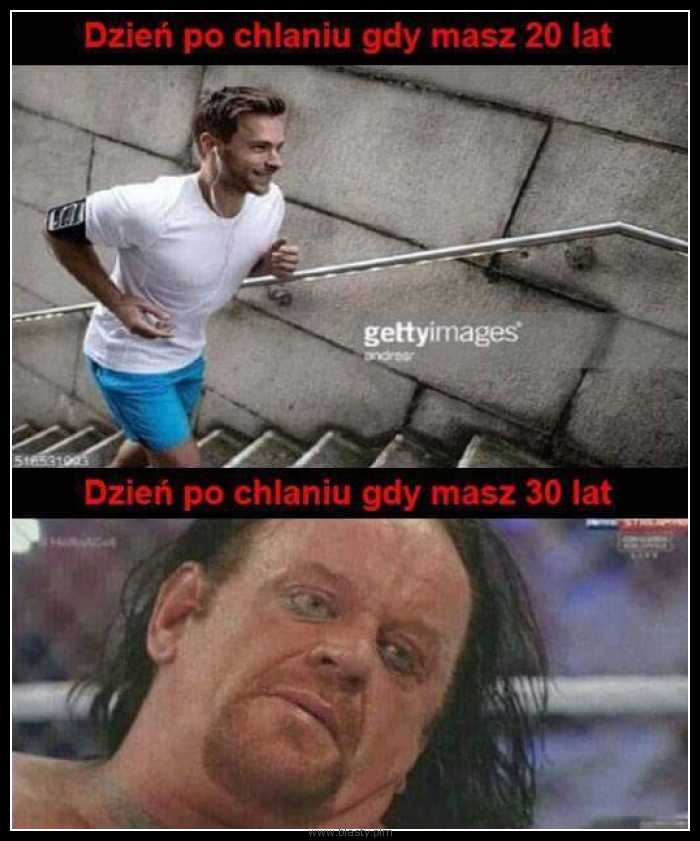 Dzień po chlaniu 30 lat vs 20 lat