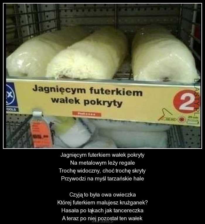 Jagnięcym futerkiem wałek pokryty