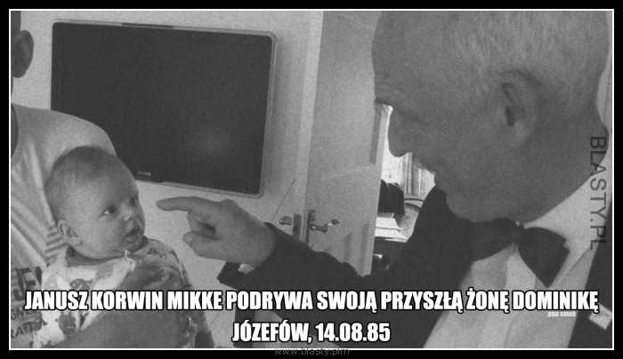 Janusz Korwin Mikke podrywa swoja przyszłą żonę Dominikę