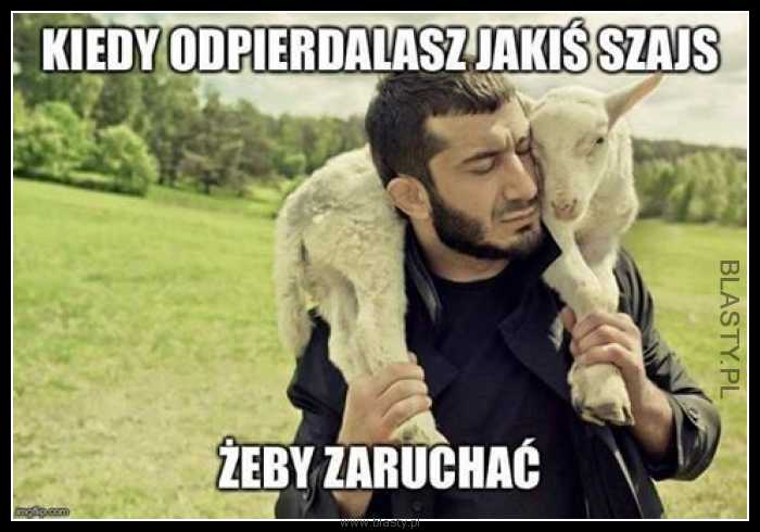 Kiedy odpier.... jakiś szajs żeby zaruchać