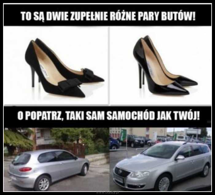 To są dwie zupełnie różne pary butów