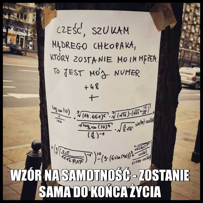 Wzór na samotność