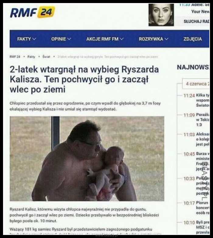 2 latek wtargnął na wybieg Ryszarda Kalisza