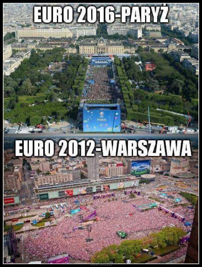 Euro 2016 - Paryż vs Euro 2012-Warszawa