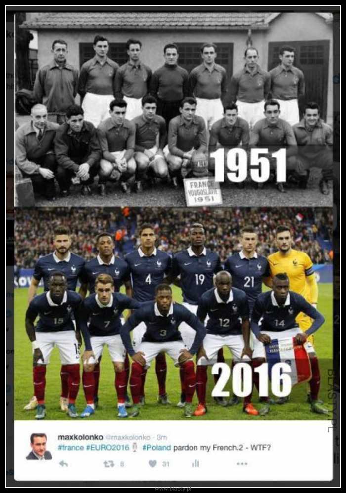 Francja 1951 vs 2016
