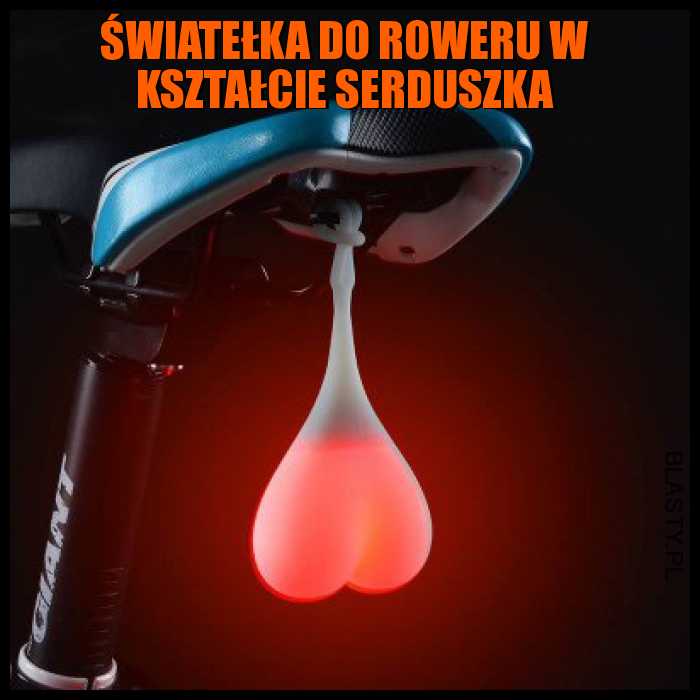 Światełka do roweru w kształcie serduszka