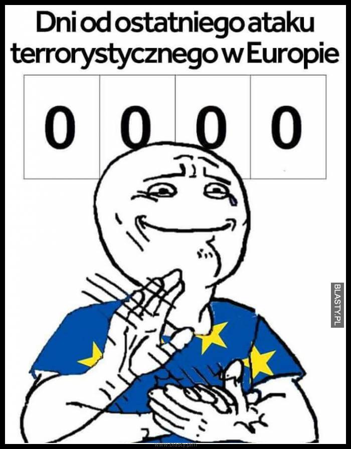 Dni od ostatniego ataku terrorystycznego w Europie