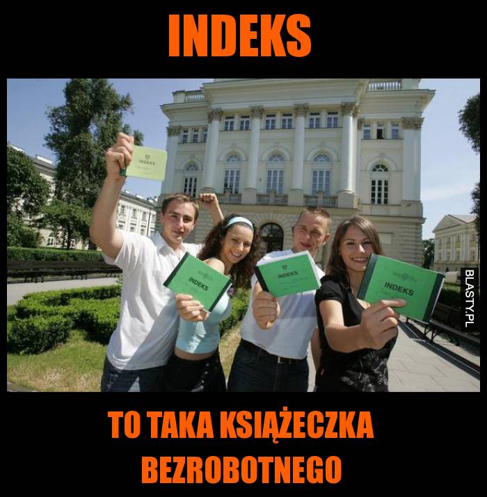 Indeks to taka książeczka bezrobotnego