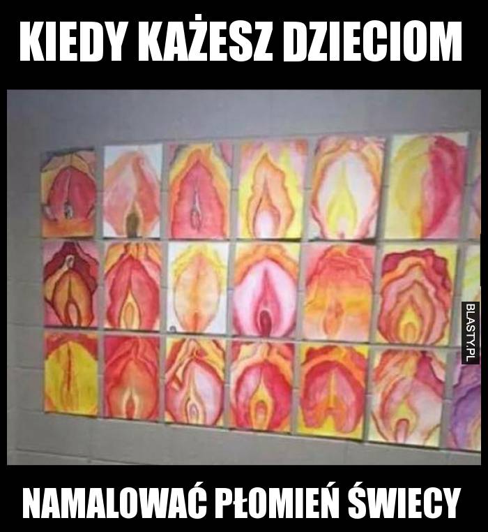 Kiedy każesz dzieciom namalować płomień świecy