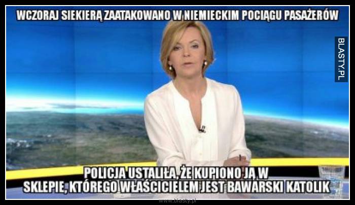 Wczoraj siekierą zaatakowano w niemieckim pociągu pasażerów