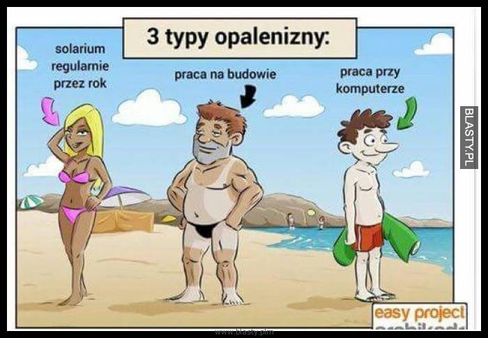 3 typy opalenizny