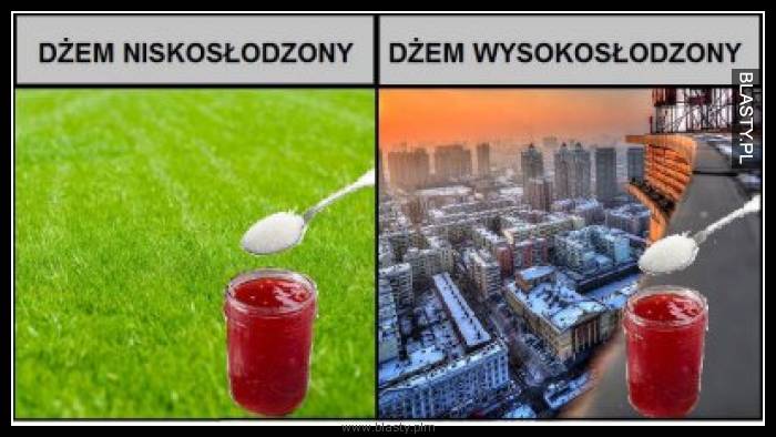 Dżem niskosłodzony vs dżem wysokosłodzony