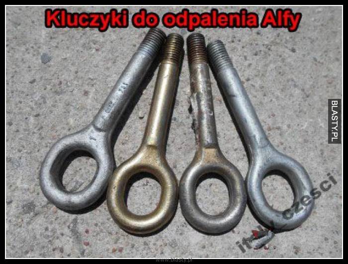 Kluczyki do odpalania alfy