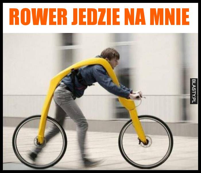 Rower jedzie na mnie