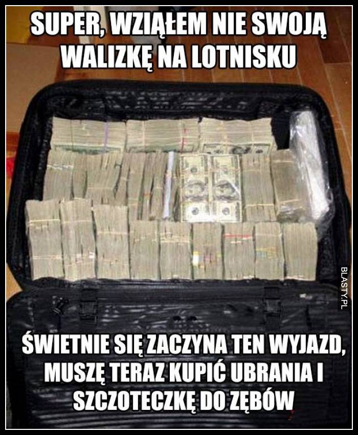 Super wziąłem nie swoją walizkę na lotnisku