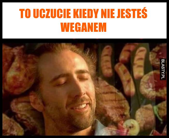 To uczucie kiedy nie jesteś weganem