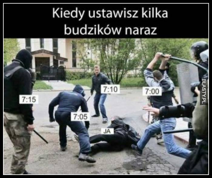 Kiedy ustawisz kilka budzików naraz