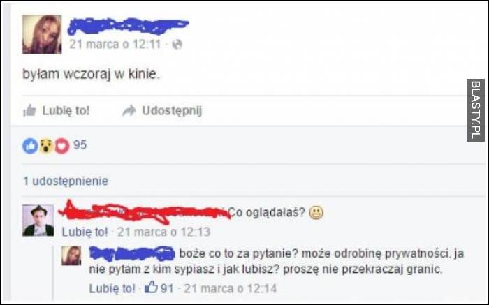 Byłam wczoraj w kinie