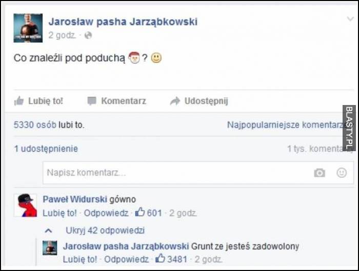 Co znaleźli pod poduchą ?