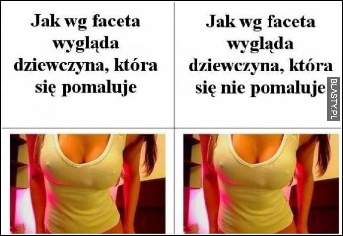 Jak wg.faceta wygląda dziewczyna, która się nie pomaluje vs która się pomaluje