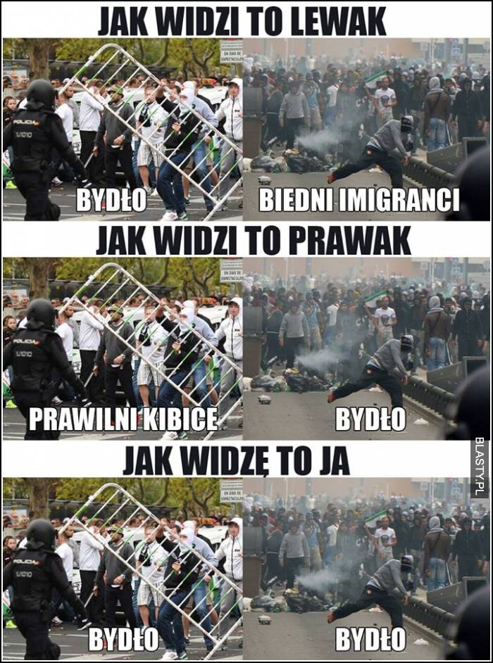 Jak widzi to lewak vs jak widzi to prawak