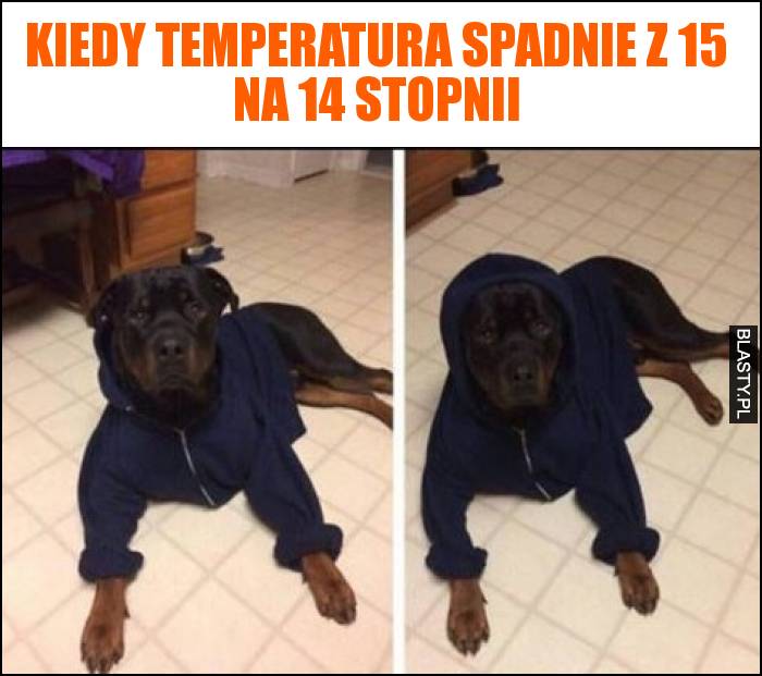 Kiedy temperatura spadnie z 15 na 14 stopnii