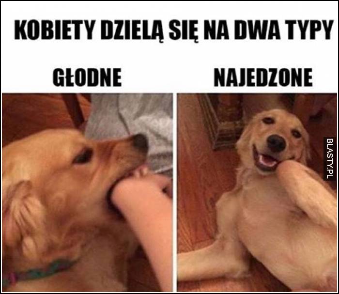 Kobiety dzielą się na dwa typy - głodne i najedzone