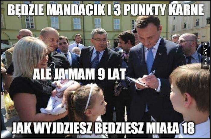 Mandat i 3 punkty karne