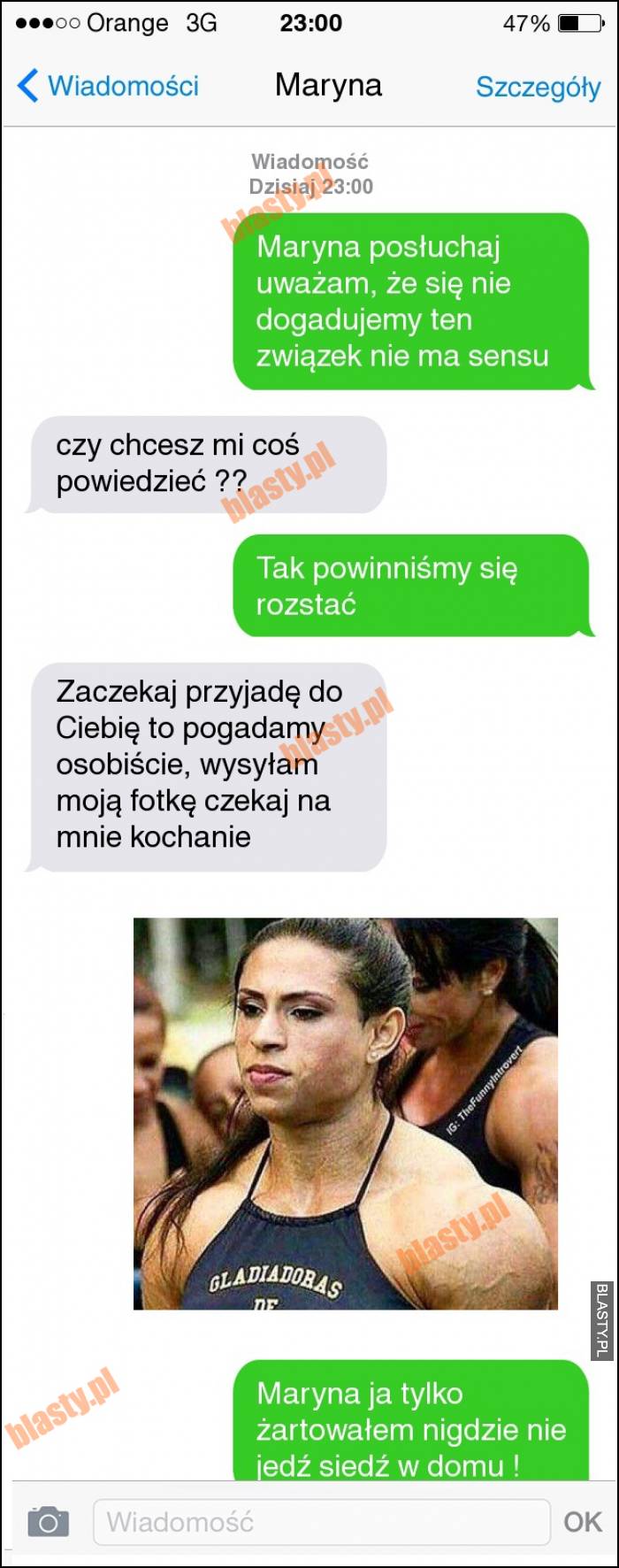 Maryna posłuchaj uważam, że się nie dogadujemy ten związek nie ma sensu