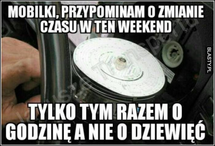 Mobilki przypominam o zmianie czasu w ten weekend