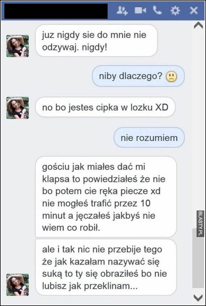 Nie odzywaj się już do mnie