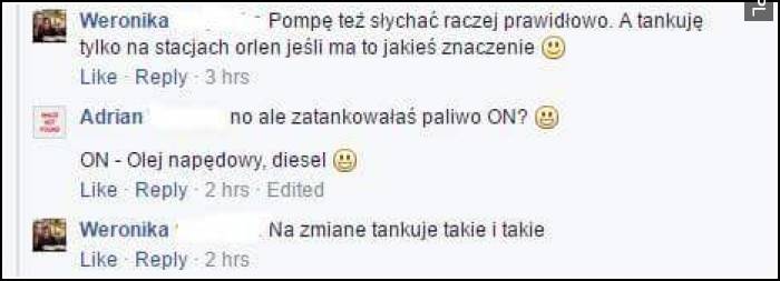 Pompe też słychać raczej prawidłowo a tankuje tylko na stacjach orlen