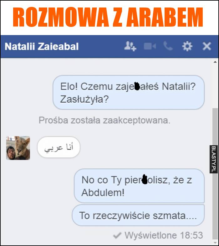 rozmowa z arabem