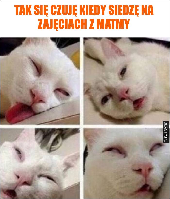 Tak się czuję kiedy siedzę na zajęciach z matmy