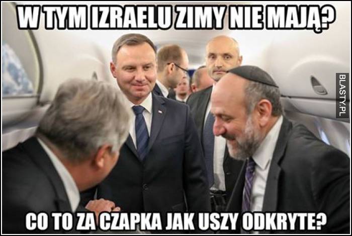 W tym izraelu zimy nie mają ? co to za czapka jak uszy odkrytę