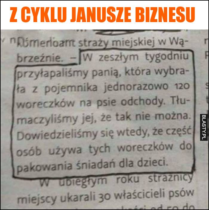 Z cyklu Janusze biznesu