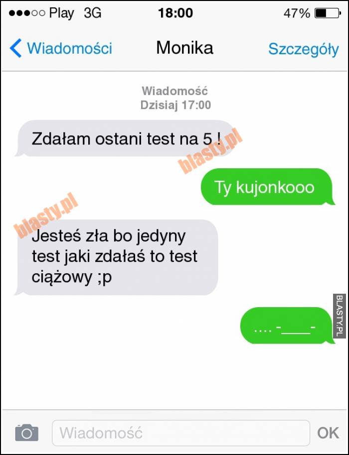 Zdałam ostatni test na piątke