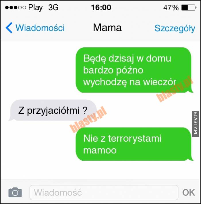 Będę dzisiaj w domu bardzo późno