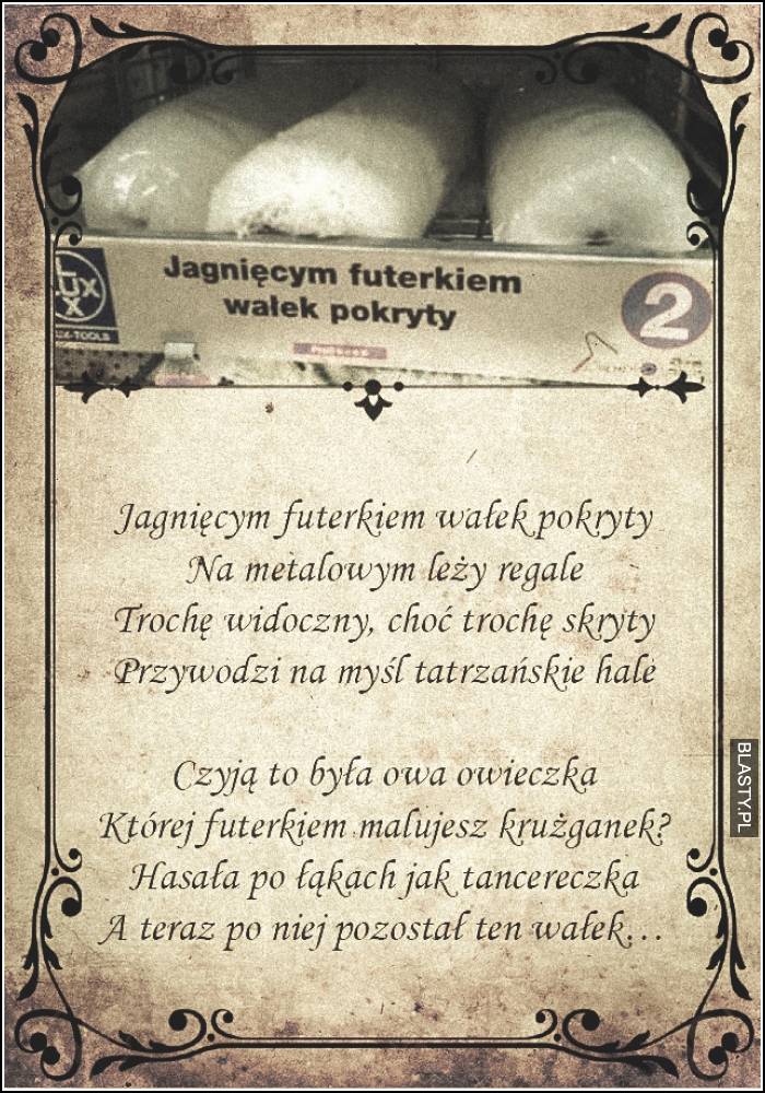 Jagnięcym futerkiem wałek pokryty