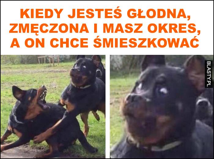 Kiedy jesteś głodna, zmęczona i masz okres, a on chce śmieszkować