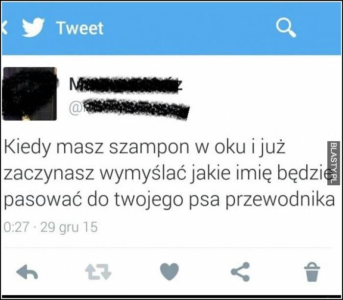 Kiedy masz szampon w oku