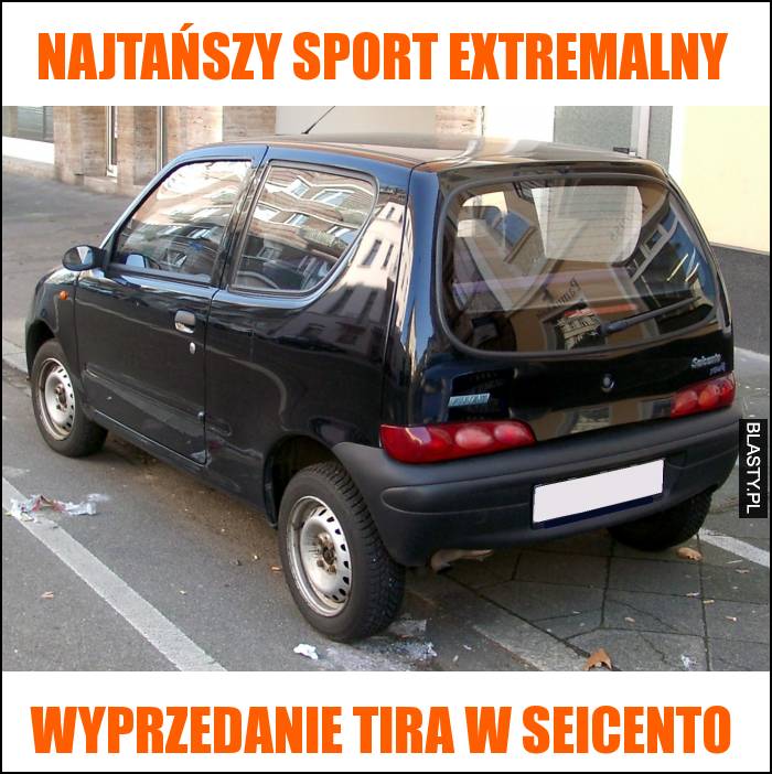 Najtańszy sport extremalny - wyprzedanie tira w seicento