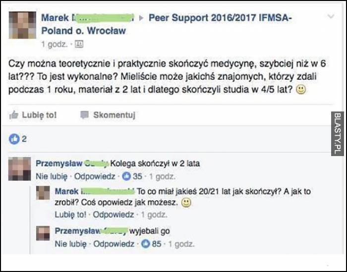 Skończył studia w 2 lata