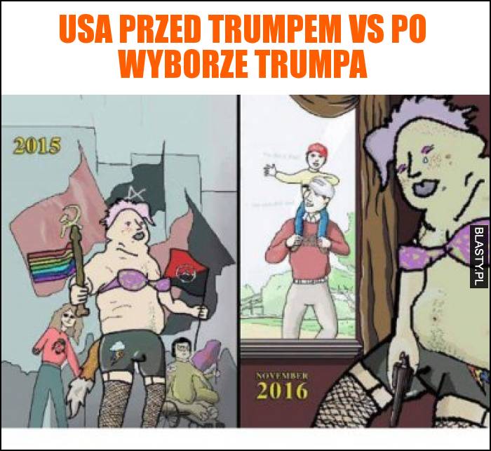 USA przed trumpem vs po wyborze trumpa